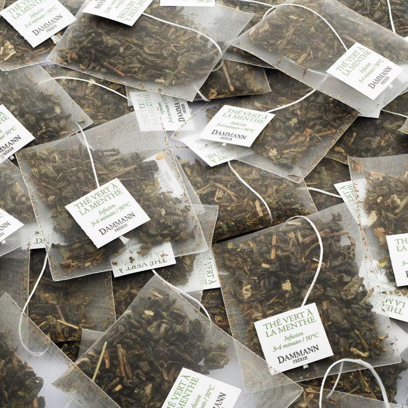 Thé vert sachets Menthe Dammann Frères à Nantes