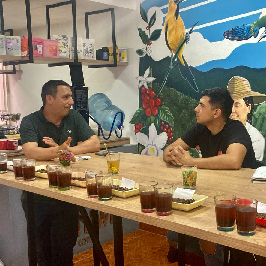 Cupping de café en Colombie