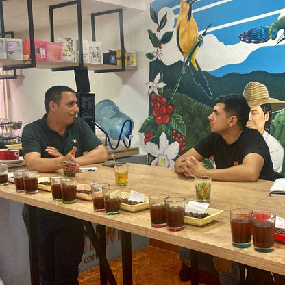 Cupping de café en Colombie