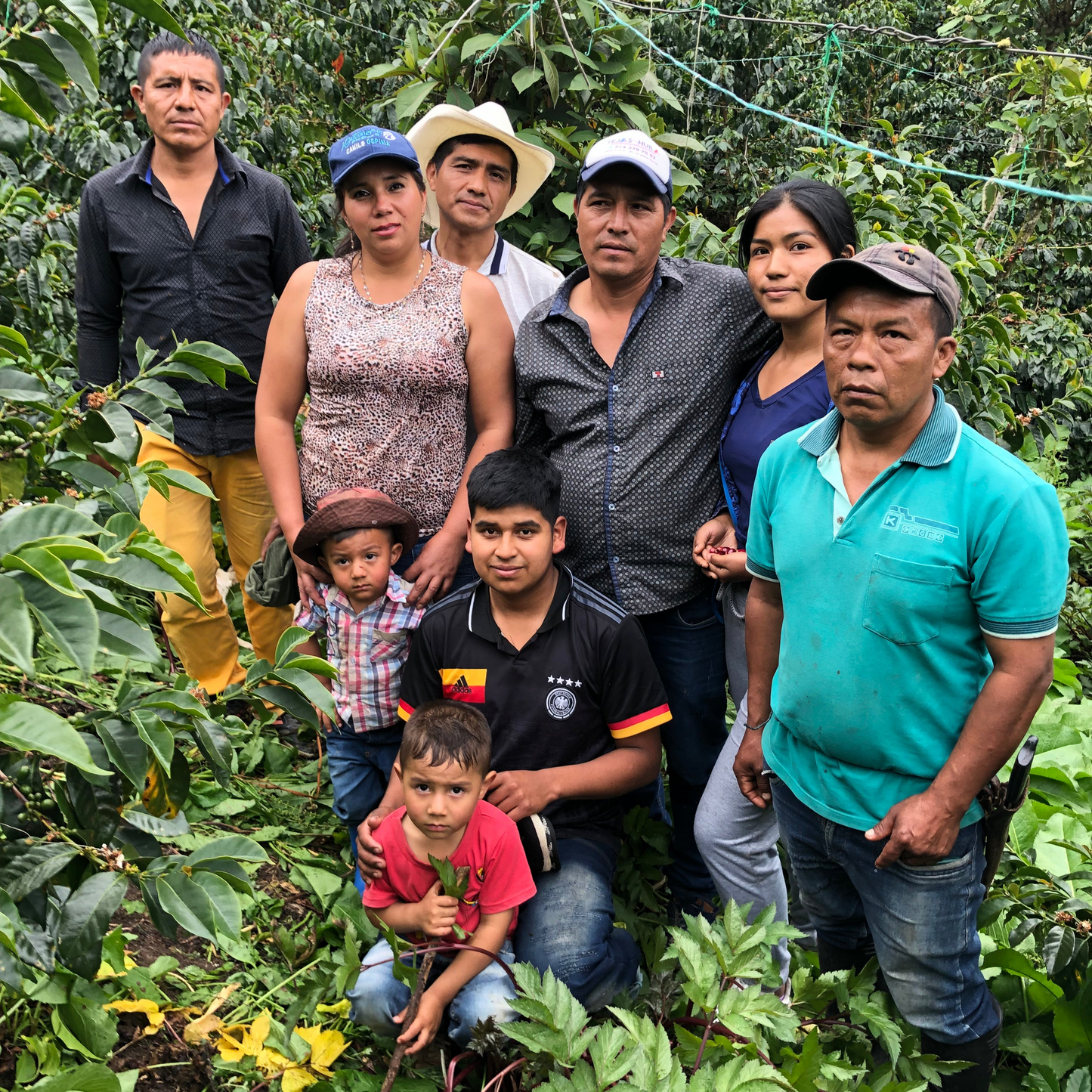Famille de producteurs de café en colombie