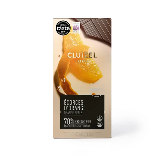 Cluizel - Tablette écorce d'orange (grand cru noir 70%)