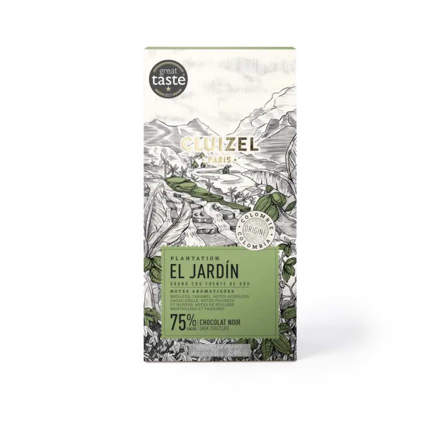 Cluizel - Tablette El Jardin (Noir 75%)